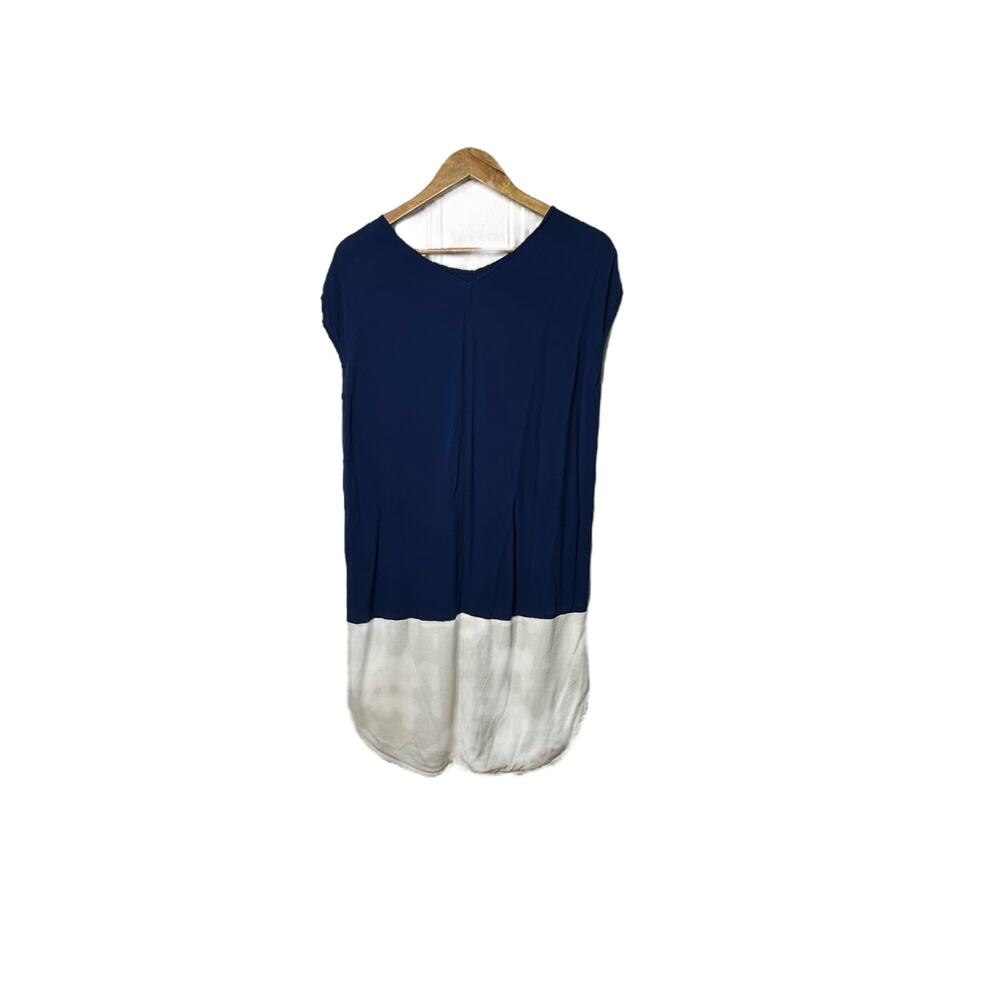 Madewell Royal Blue & White Layout Tunic Dress in Colorblock Women's Small